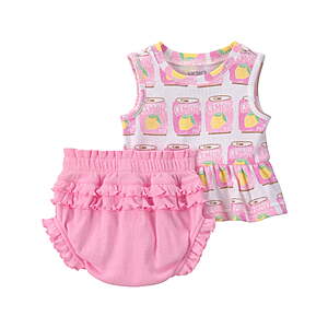 2-Piece Carter' Child of Mine Baby Girl Summer Outfits (Pink Soda, Cream) $5.50 + Free S&H w/ Walmart+ or on $35+