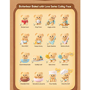 Butterbear Baked with Love Series Cubby Face Blind Box @ Funismglobal $9.45