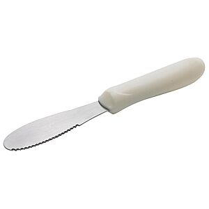 $1.82 Winco Sandwich Spreader with 3-5/8" x 1-1/4" Blade, White