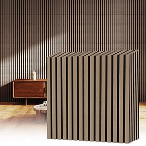 10-Pack 23.6" Garvee Oak Wood Slat Acoustic Wall Panels (Teak) $27.35 + Free Shipping w/ Prime or on $35+