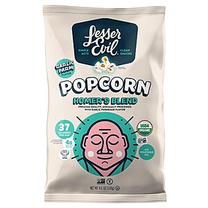 $3.02 LesserEvil Organic Homer's Secret Blend Popcorn, 4.6 oz bag