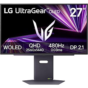 27" LG UltraGear QHD OLED 480Hz Gaming Monitor $499.99 + Free Shipping