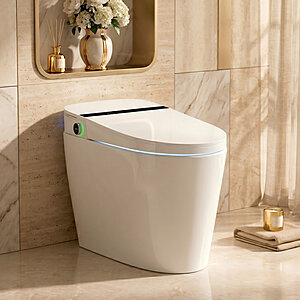 BCANHOME Smart Toilet With Built-in Tank Bidet, Auto Open Lid, Low Water Pressure Required, 1.24 Gallons Auto Flush, UV Sterilization, Heat Seat $359.28