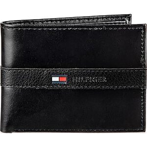 $7.59* | Tommy Hilfiger Men's Classic Passcase Bifold Wallet w/ ID Window (Casual Black Ranger) at Amazon