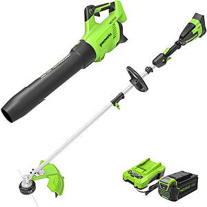 Amazon & Walmart: Greenworks 40V 16" String Trimmer & 550 CFM Blower Combo w/ 4.0 Ah Battery & Charger (Reg $349.99, ~40% Off) $209.99 FS w/ Prime