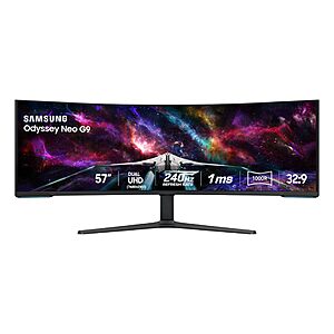 Samsung 57" Odyssey Neo G9 (G95NC) Dual 4K UHD 1000R Curved Gaming Monitor +$120 Amazon credit $1449.99