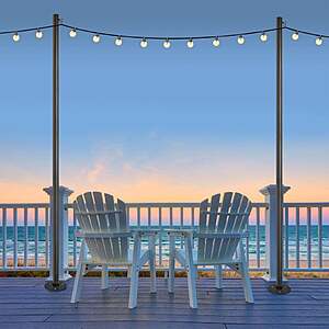 Excello Global Products 10 ft. String Light Pole, 2-pack $64.99 Free Shipping Costco.com
