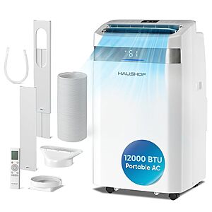 10000-BTU HAUSHOF Portable Air Conditioner w/ Remote Control (White) $179.99 + Free Shipping