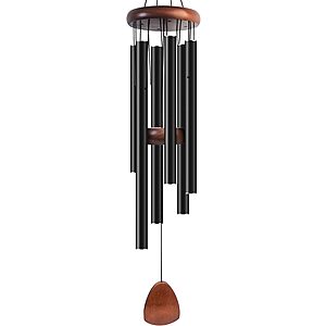 37" Aluminum Wind Chimes for Outside(Black), Patio Zen Decor Gift $20.76