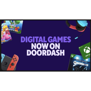 DoorDash App: Spend $50 on Digital Video Games, Get up to $25 DoorDash Gift Card