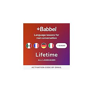 Babbel: Learn a New Language | 14 Languages | Lifetime Subscription | Digital Code $128.99