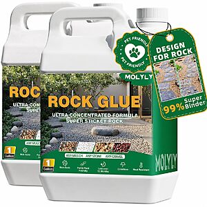 2-Gallon MOLYLY Rock Glue Mulch Glue & Gravel Binder $29.99 + Free Shipping w/ Prime or on $35+
