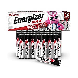 New Woot Customers: 24-Pack Energizer MAX AAA Batteries $5 + Free S&H w/ Prime