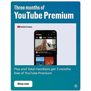 Best Buy Plus and Total Members Receive 3 Months of YouTube Premium FREE (new subscribers only)