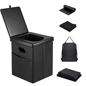 Panmout XL 16.5" Portable Toilet, Folding Camping Toilet, 440lbs Capacity $16.47