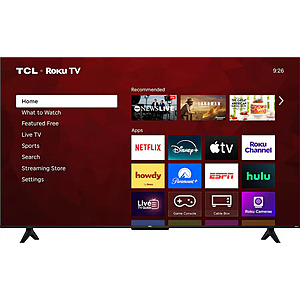 TCL - 55" Class S-Series 4K UHD HDR LED Smart TV with Roku TV (2026) $199.99