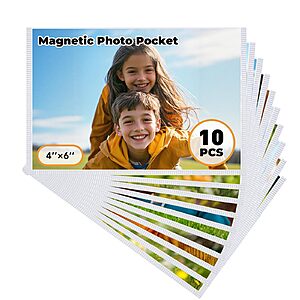 KKJCXY Magnetic Picture Frames for Refrigerator 4x6, 10 Pack White $4.59