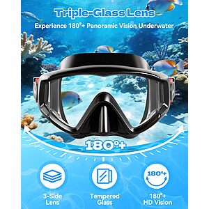 Aegend Snorkeling Gear for Adult with Travel Mesh Bag $11.08