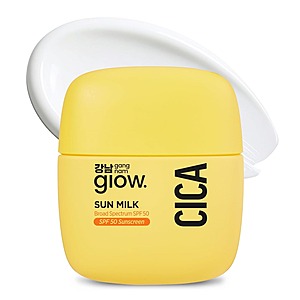 1.69-Oz GANGNAM GLOW CICA SUN MILK SPF 50 Broad Spectrum Sunscreen w/ Cica & Niacinamide $10 + Free Shipping w/ Prime