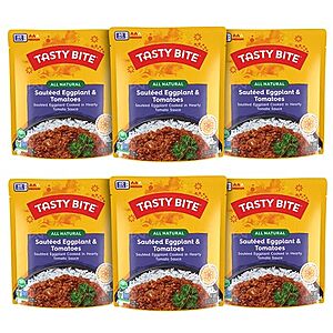 [SnS] $12.52* | 6-Pack 10-Oz TASTY BITE Sautéed Eggplant & Tomatoes at Amazon ($2.09 each)