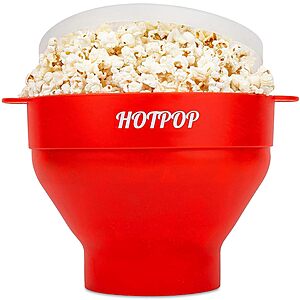 HotPop 15-Cup Collapsible Silicone Microwave Popcorn Popper (Red) $5.45 + Free Shipping w/ Prime or on $35+