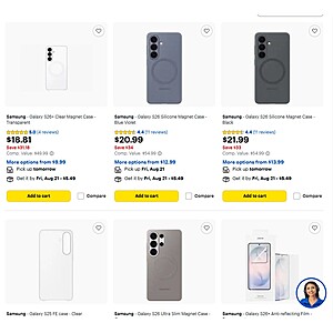 Samsung - Galaxy S25 FE case - Clear $9.40 + more select Samsung Galaxy S26 Series and S25 FE mobile accessories 60% or more