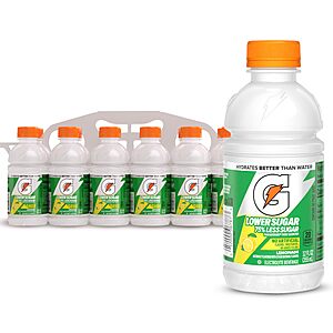 12-Pack 12-Oz Gatorade Lower Sugar Sports Drink (Lemonade) $4.52 w/ S&S + Free Shipping w/ Prime or on orders over $35