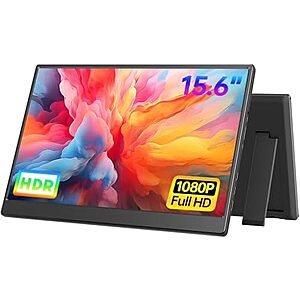 $39.99* | 15.6" UFYQL FHD 60Hz IPS Travel Monitor w/ Kickstand at Amazon