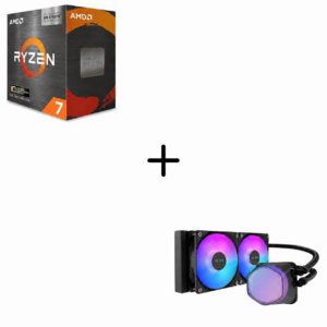 AMD Ryzen 7 5800X3D 10th Anniversary Ed. CPU + 240mm Cooler Master Elite Liquid AIO Liquid Cooler $339 + Free Shipping