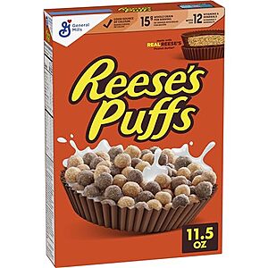 [SnS, AC] $1.89* | 11.5-Oz Reese's Puffs Chocolatey Peanut Butter Cereal at Amazon