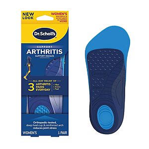Select Accounts: Dr. Scholl's Arthritis Support Insoles for Women (1-Pair) $9.01 w/ S&S + Free Shipping w/ Prime or on $35+