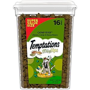 [SnS, AC] $17.58* | 3 × 16-Oz Temptations Classic Crunchy & Soft Cat Treats Tub (Catnip Fever Flavor) ($5.86 each) at Amazon