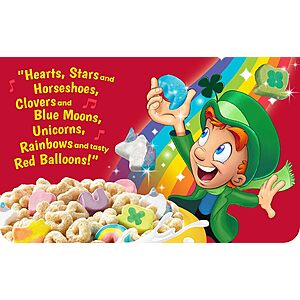 $4.02-$4.56 S&S Clip Q AMZ Lucky Charms Gluten Free Cereal with Marshmallows, Giant Size, 26.1 oz