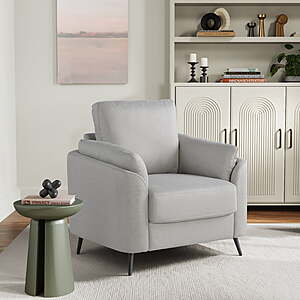 Studio Living Brooklyn Modern Accent Chair, Light Gray Woven Fabric $111.51 + Free S&H at Walmart