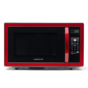 Farberware 1.1 Cu. Ft. 1000W Countertop Microwave Oven (Metallic Red) $83.99 + Free Shipping