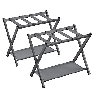 [Limited Stock] SONGMICS Luggage Rack, Foldable, Steel, PA Plastic, Oxford Fabric $29.98