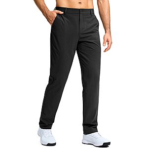 G Gradual Mens Golf Pants 30"/32"/34" Stretch Dress Work Casual Pants(Black,L30.W32) $18