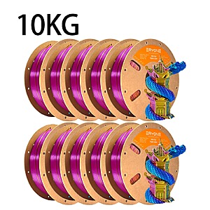 ERYONE 10KG Silk PLA 3D Printer Filament Tri Color 1.75mm Multicolor $81.30 + Free Shipping