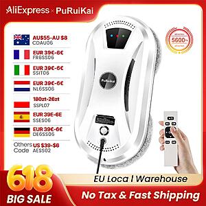 PuRuiKai Ultra Thin Window Cleaning Robot 5600Pa Suction $54 + Free Shipping
