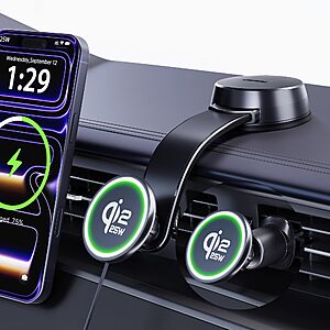 25W TUORL Qi2.2 MagSafe Wireless Car Charger / Mount $20 + Free S/H