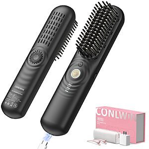 Amazon – CONLWIN Z6-LF01 Cordless Hair Straightener Brush $19.79 w/ Code