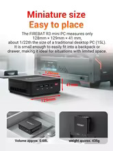 Firebat R3 Mini Pc Amd Ryzen5 7430U 16Gb Ram M.2 SATA 512Gb Ssd Wifi6 Bt5.2 1000M Lan Windows11 268.48 after coupon $268.48