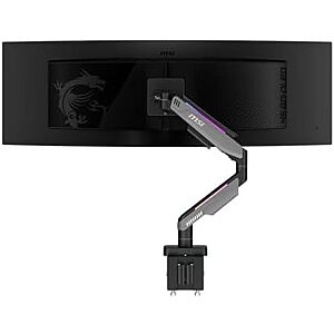 $99.99* | MSI RGB Gas Spring Monitor Arm for 17"-35" Screens w/ 44Lbs Capacity at Amazon