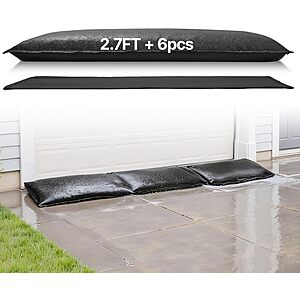 6-Pack Vevor 2.7 x 1.4 ft Water-Activated Flood Bags $26.27