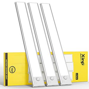 3-Pack Xinp 13.7" Rechargeable LED Under Cabinet Lights w/ Motion Sensor $16.99 + Free Shipping w/ Prime or on $35+