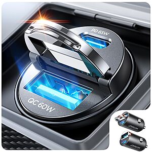 2-Pack JOYROOM (up to 125W) Dual Port Car Charger (65W USB-C + 60W USB-A) $12 @ Amazon