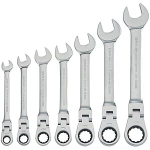 $57.10* | CRAFTSMAN Ratchet Set, 7-Pack, 72-Tooth, 180 Degree Flexi Head Design, Solid Chrome Finish (CMMT87009) at Amazon