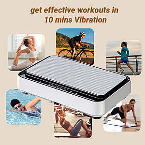 UTRYUP Vibration Plate Exercise Machine w/ Remote Control & 2 Resistance Bands $40 + Free S/H