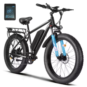 OBX EB26 Off-Road 1500W Mountain 26x4in Fat Tire EBike 48V 15Ah 1500W (Black) $377 + Free Shipping