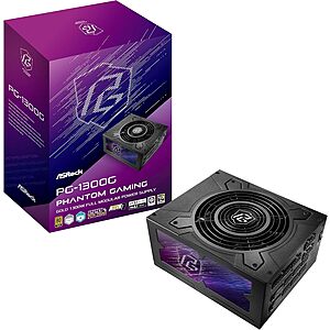 1300W ASRock Phantom Gaming PG-1300G Fully Modular ATX 3.1 80 Plus Gold Power Supply $149.99 + Free Shipping
